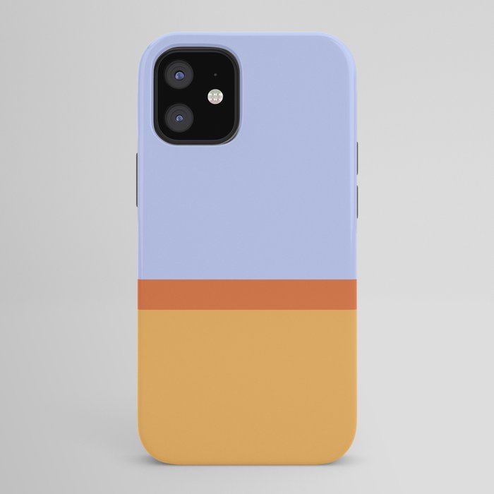 70s Summer Color Block Blue and Orange iPhone Case