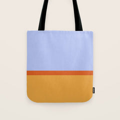 70s Summer Color Block Blue and Orange Tote Bag