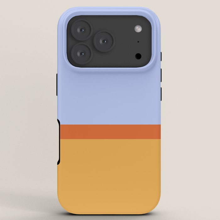 70s Summer Color Block Blue and Orange iPhone Case