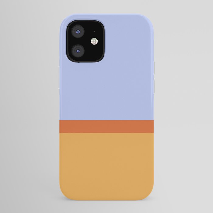 70s Summer Color Block Blue and Orange iPhone Case