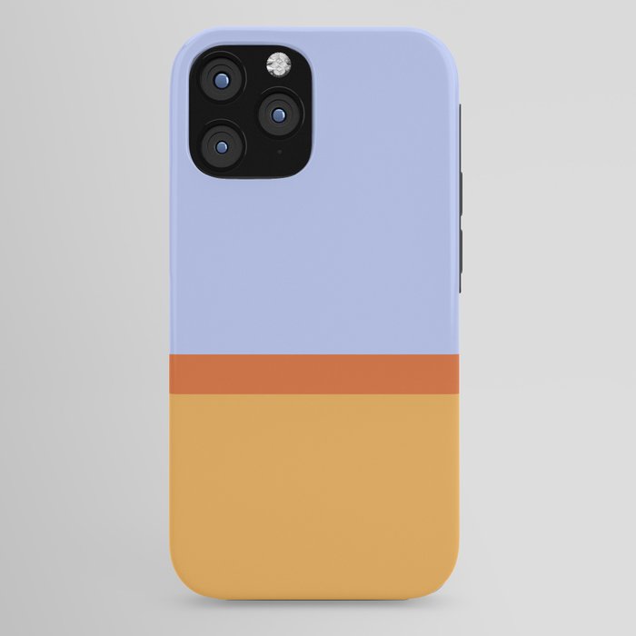 70s Summer Color Block Blue and Orange iPhone Case