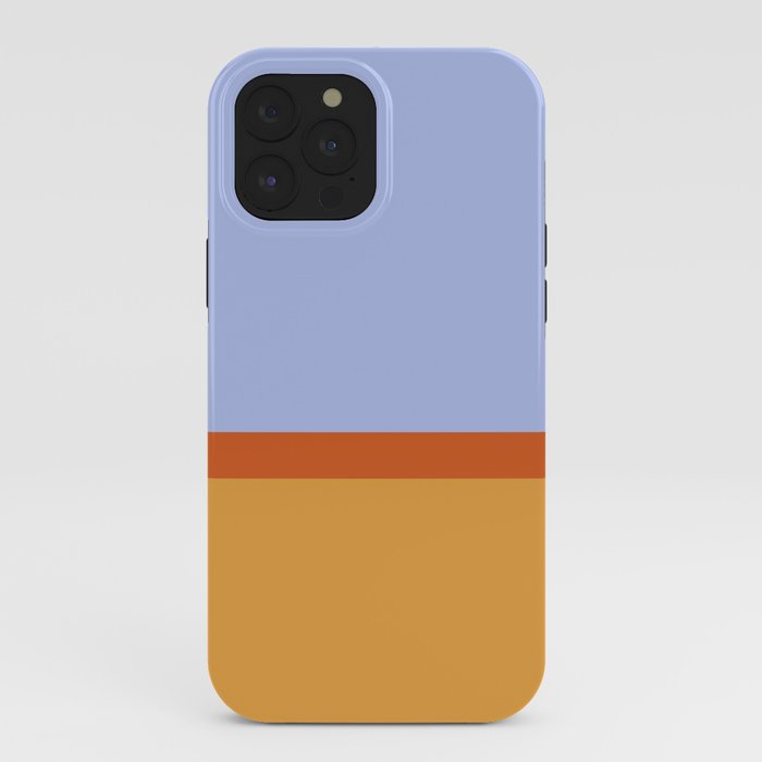 70s Summer Color Block Blue and Orange iPhone Case