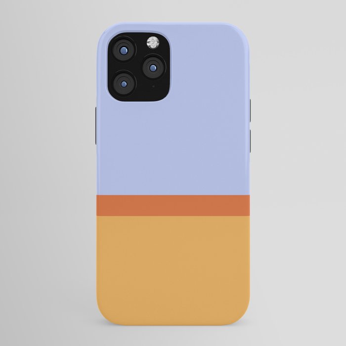70s Summer Color Block Blue and Orange iPhone Case