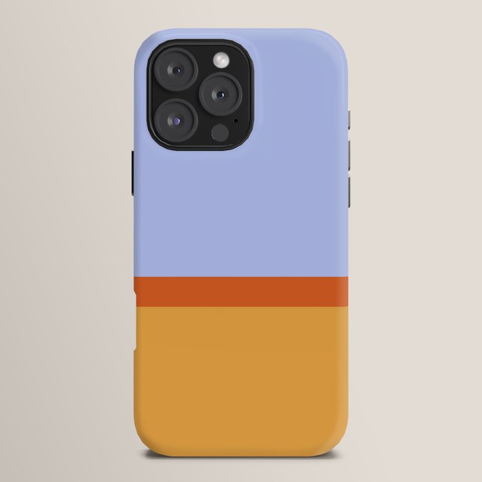 70s Summer Color Block Blue and Orange iPhone Case