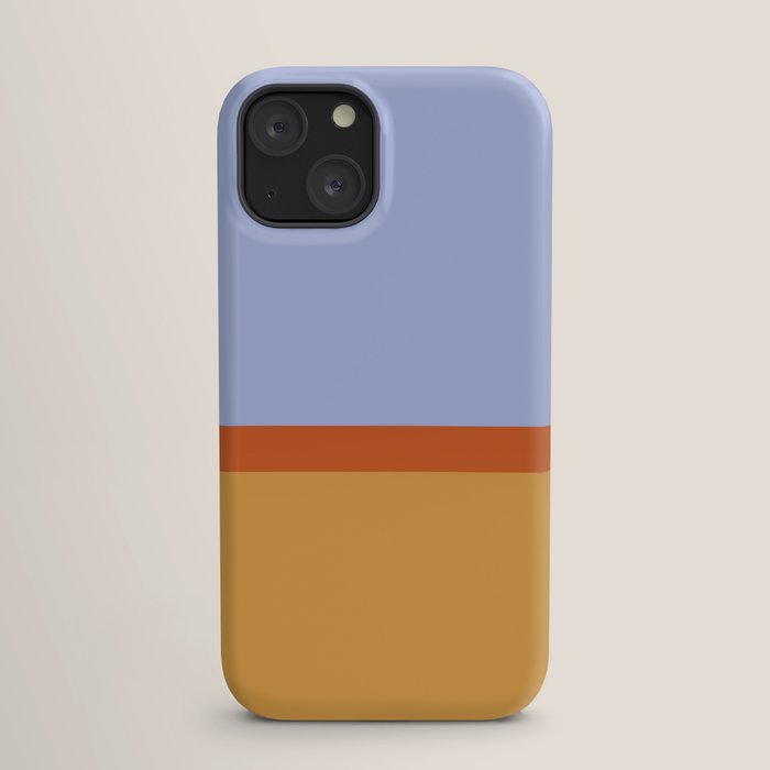 70s Summer Color Block Blue and Orange iPhone Case
