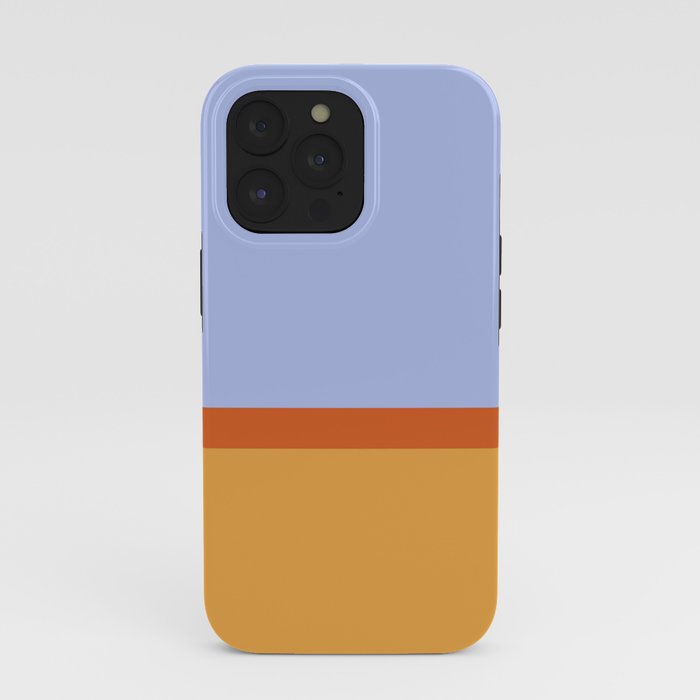 70s Summer Color Block Blue and Orange iPhone Case