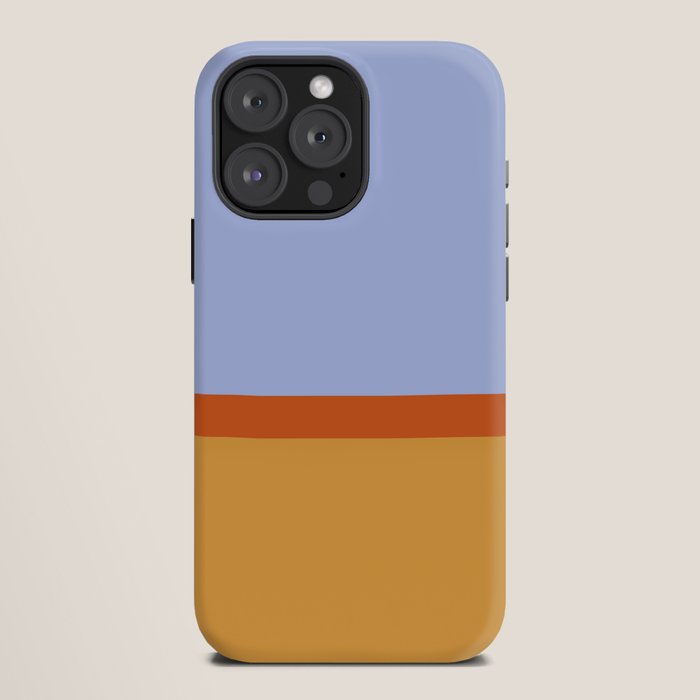 70s Summer Color Block Blue and Orange iPhone Case