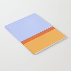70s Summer Color Block Blue and Orange Notebook