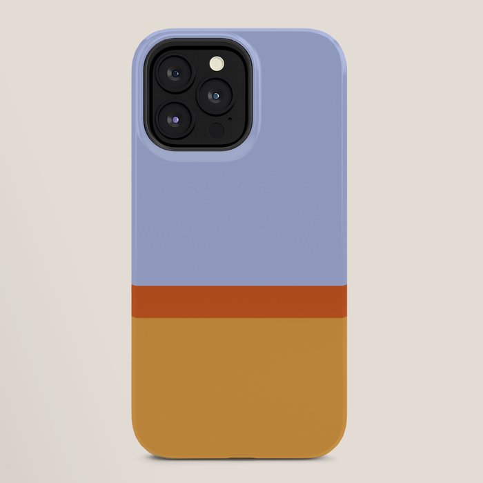 70s Summer Color Block Blue and Orange iPhone Case