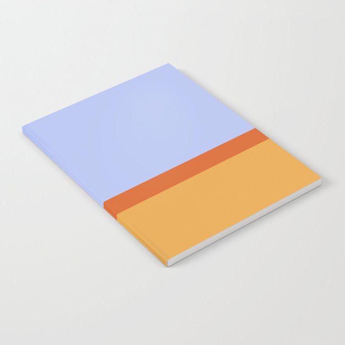 70s Summer Color Block Blue and Orange Notebook