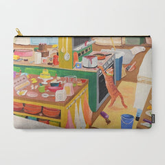 A Cat in the Kitchen Carry All Pouch