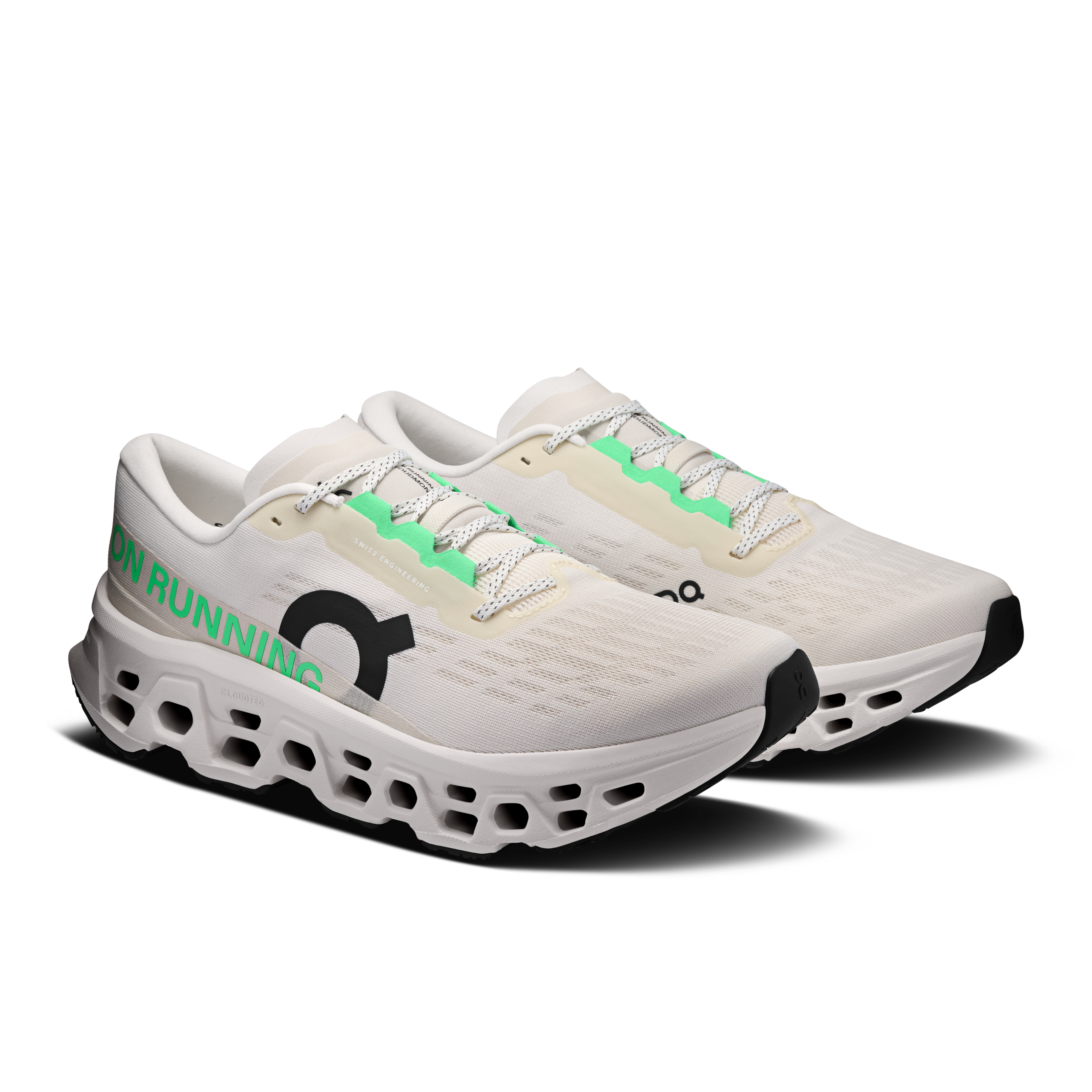 On Running Men's Cloudmonster 3 Wide Shoes - Ivory / Ivory