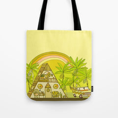 a frame simple living // banana pancakes // retro surf art by surfy birdy Tote Bag