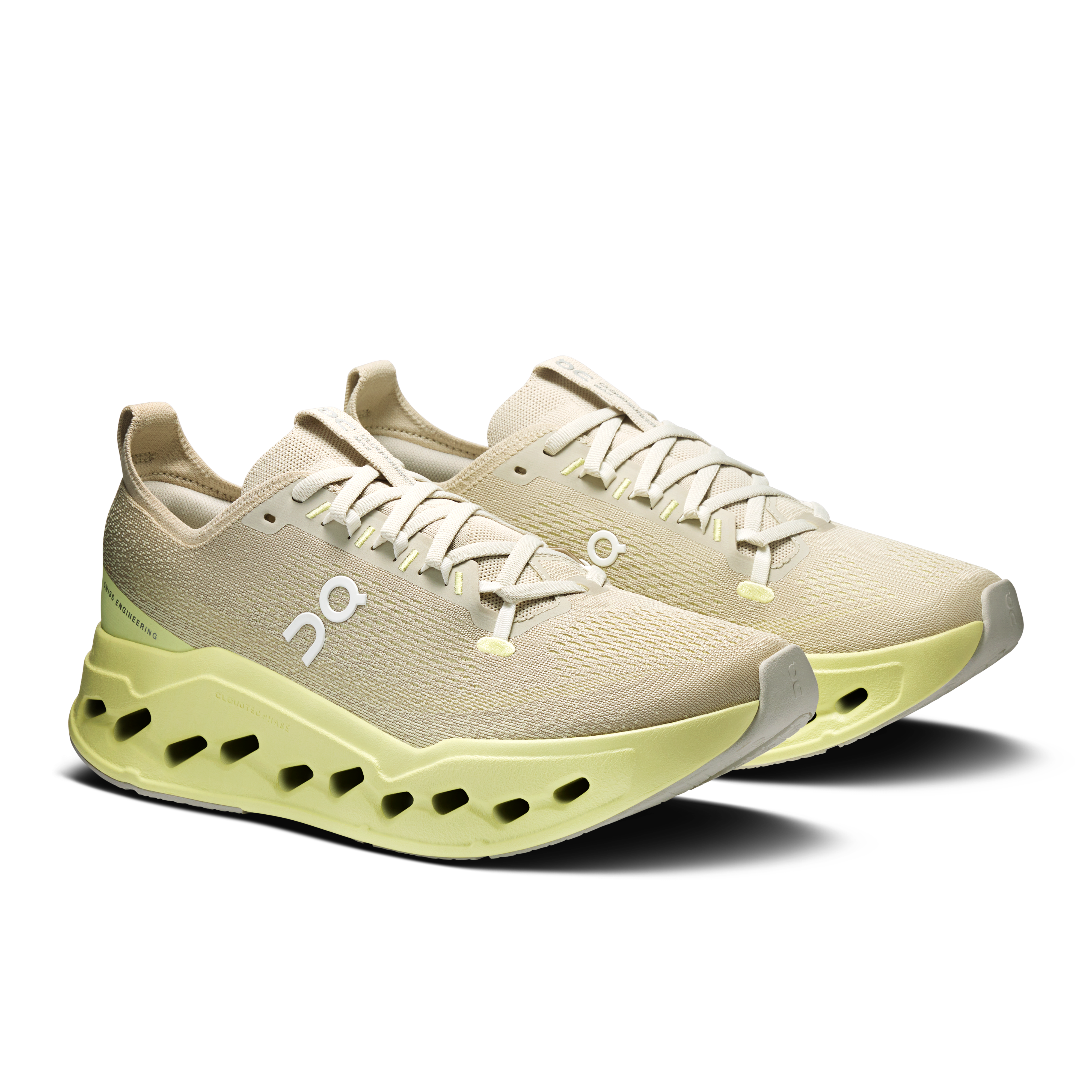 On Running Men's Cloudsurfer Max Shoes - Pelican / Limelight