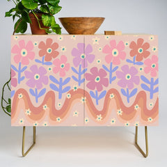 70s Retro Floral vibe Credenza