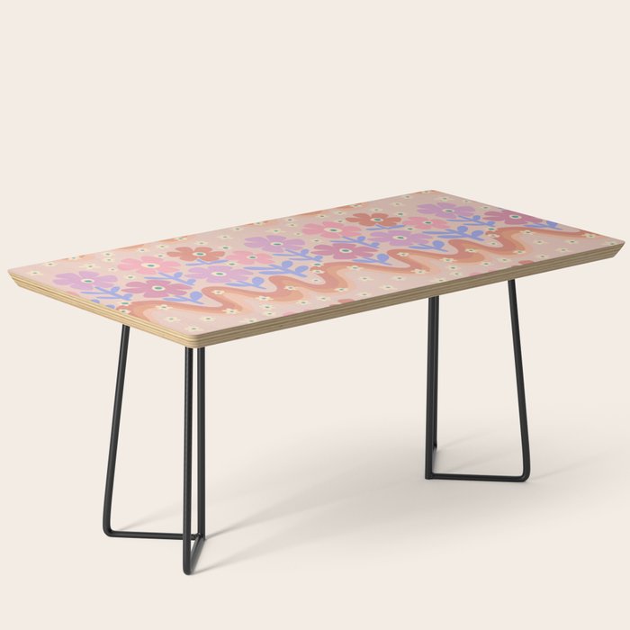 70s Retro Floral vibe Coffee Table