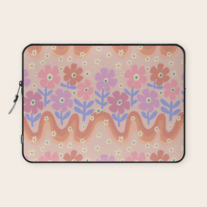 70s Retro Floral vibe Laptop Sleeve