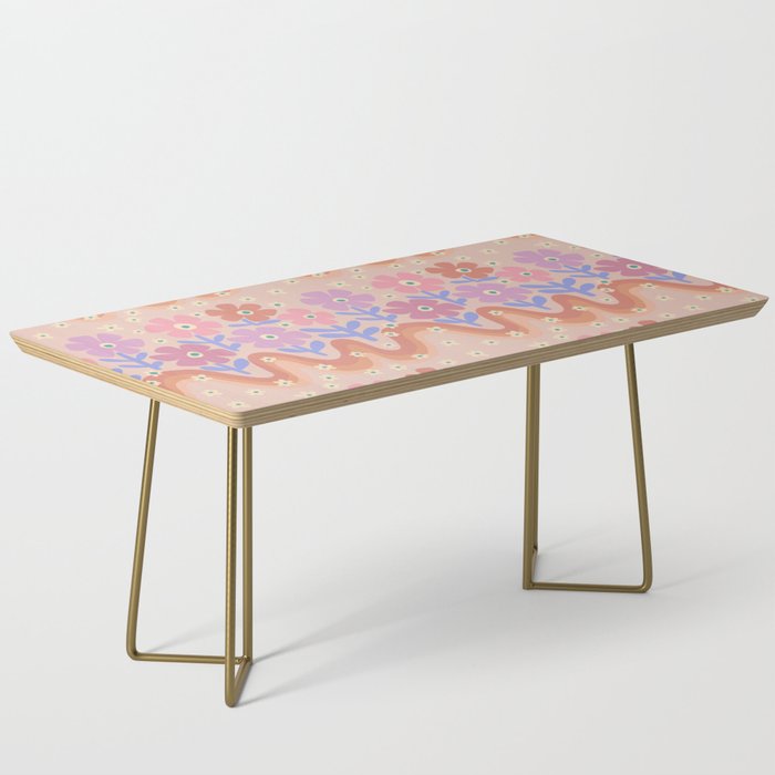70s Retro Floral vibe Coffee Table