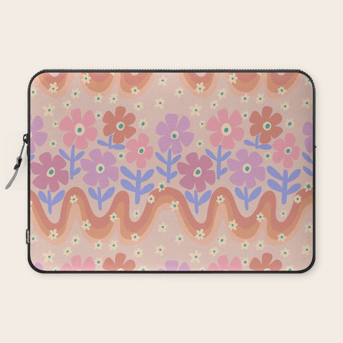 70s Retro Floral vibe Laptop Sleeve