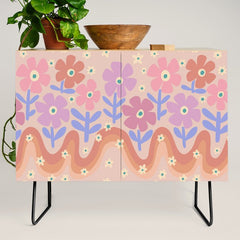 70s Retro Floral vibe Credenza