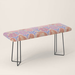 70s Retro Floral vibe Bench
