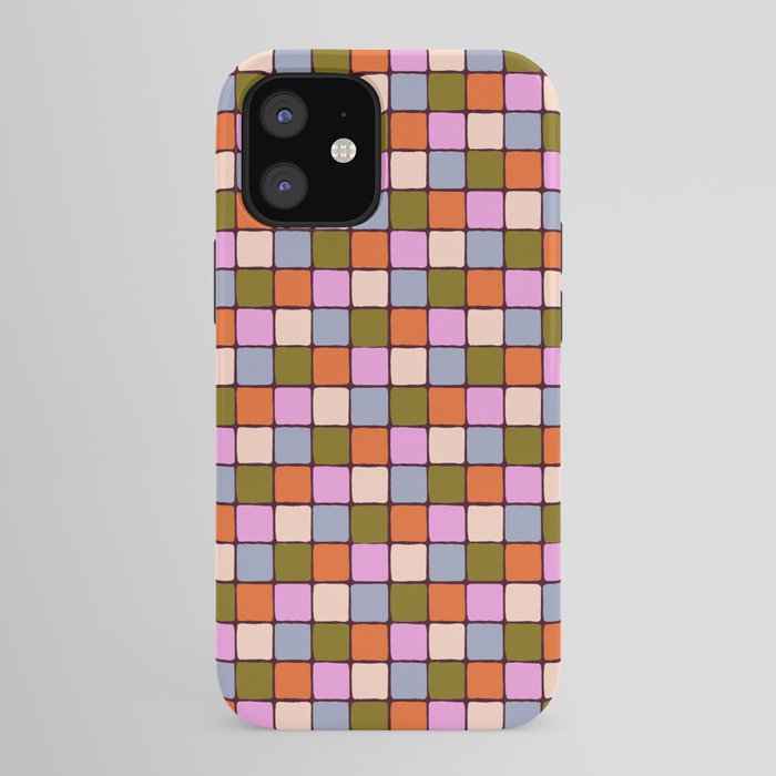 1970s Disco Dancefloor Checkerboard Pattern iPhone Case