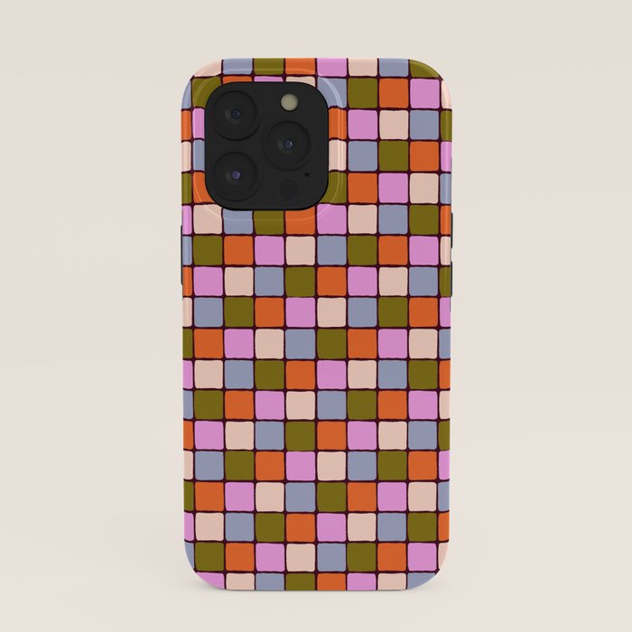1970s Disco Dancefloor Checkerboard Pattern iPhone Case