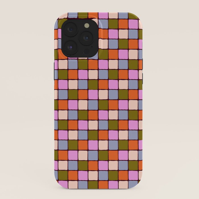 1970s Disco Dancefloor Checkerboard Pattern iPhone Case