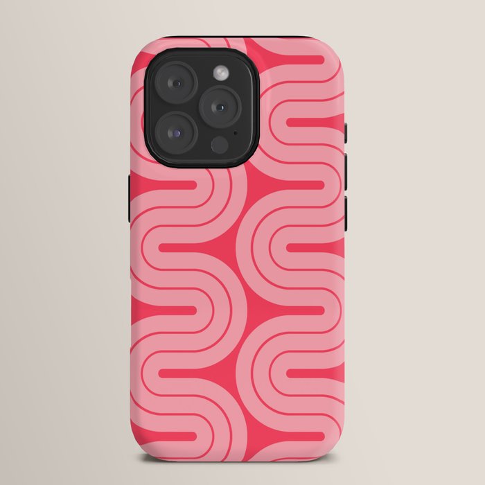 70s Throwback Wavy Stripes Pattern iPhone Case