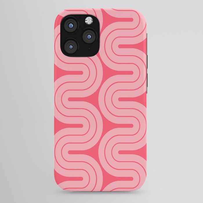 70s Throwback Wavy Stripes Pattern iPhone Case