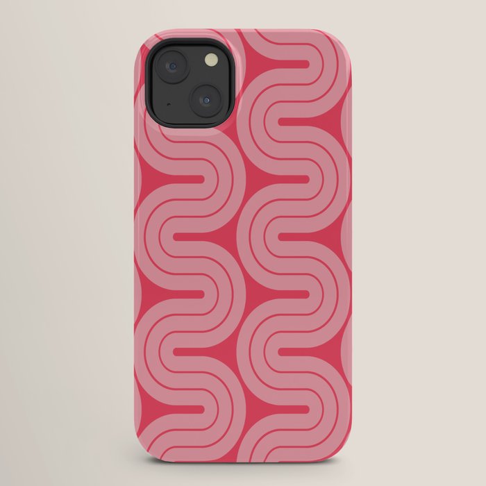 70s Throwback Wavy Stripes Pattern iPhone Case