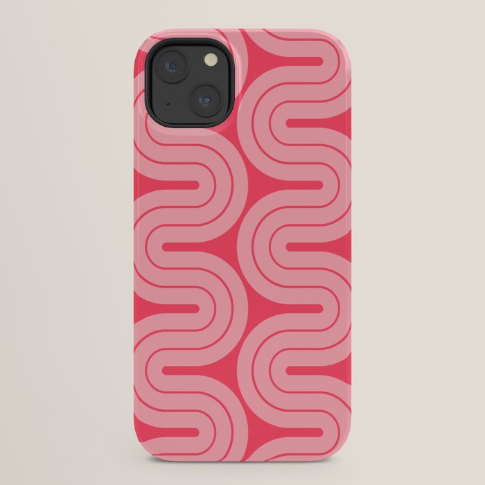 70s Throwback Wavy Stripes Pattern iPhone Case