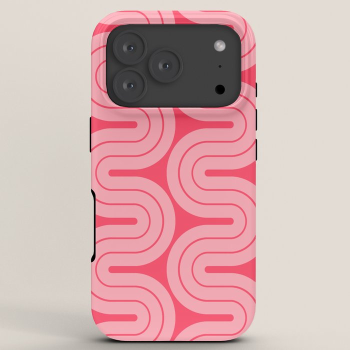 70s Throwback Wavy Stripes Pattern iPhone Case
