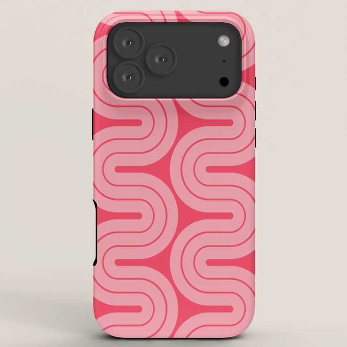 70s Throwback Wavy Stripes Pattern iPhone Case