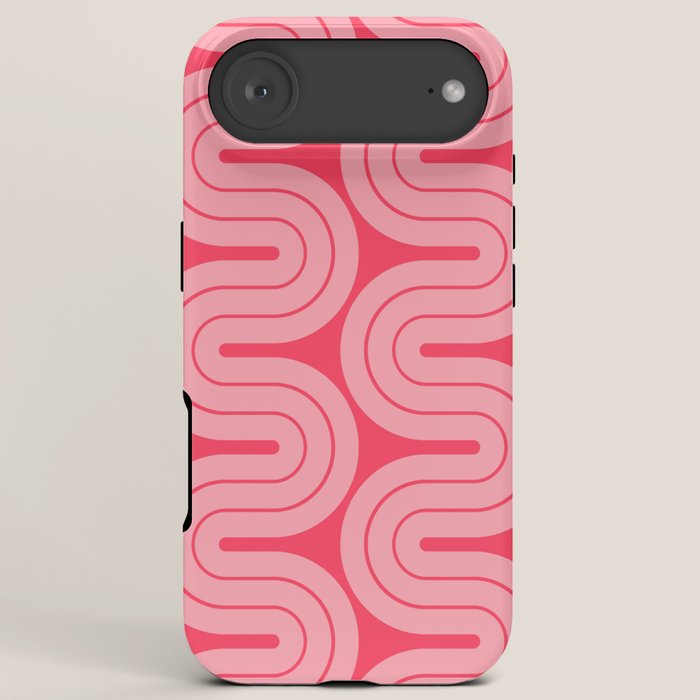 70s Throwback Wavy Stripes Pattern iPhone Case