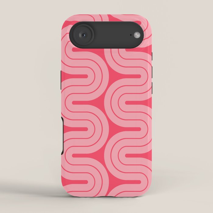 70s Throwback Wavy Stripes Pattern iPhone Case