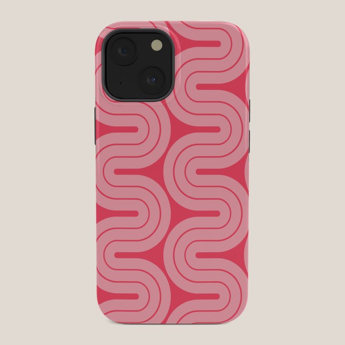 70s Throwback Wavy Stripes Pattern iPhone Case