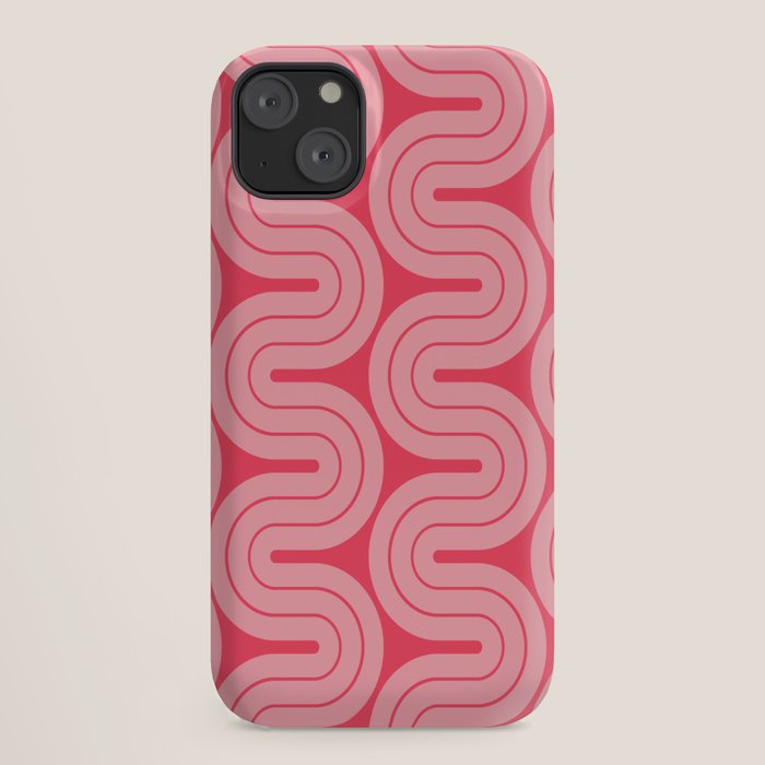 70s Throwback Wavy Stripes Pattern iPhone Case