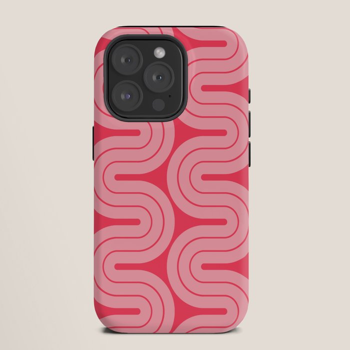 70s Throwback Wavy Stripes Pattern iPhone Case