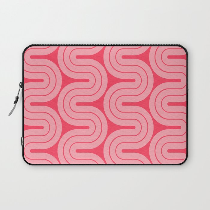 70s Throwback Wavy Stripes Pattern Laptop Sleeve