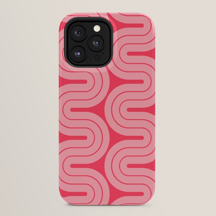 70s Throwback Wavy Stripes Pattern iPhone Case