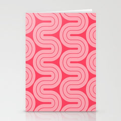 70s Throwback Wavy Stripes Pattern Stationery Card
