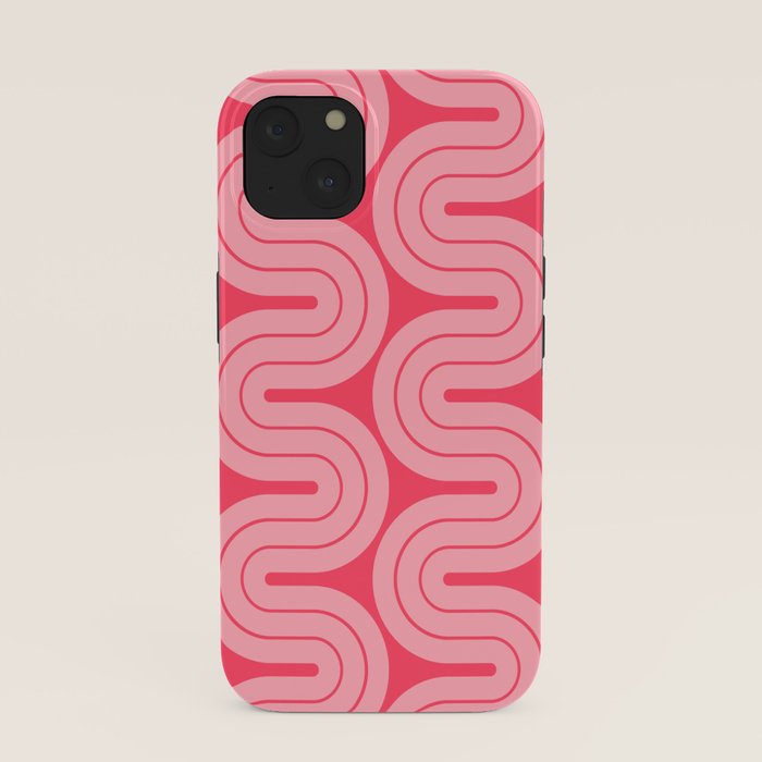 70s Throwback Wavy Stripes Pattern iPhone Case