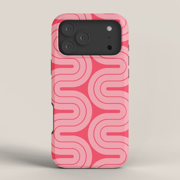70s Throwback Wavy Stripes Pattern iPhone Case