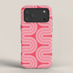 70s Throwback Wavy Stripes Pattern iPhone Case