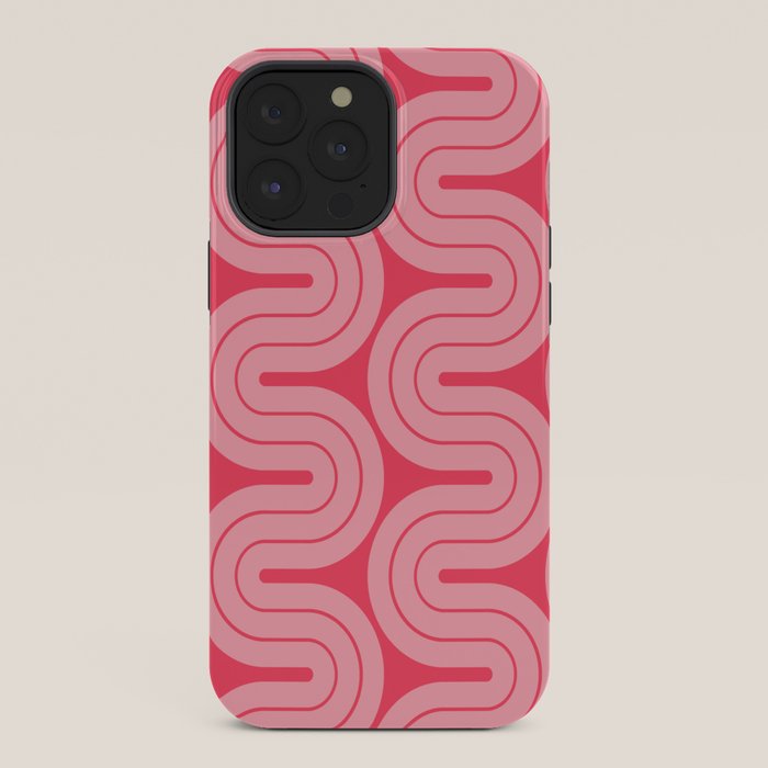 70s Throwback Wavy Stripes Pattern iPhone Case