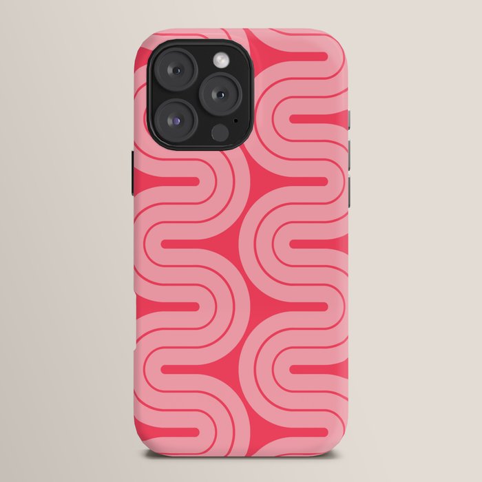 70s Throwback Wavy Stripes Pattern iPhone Case