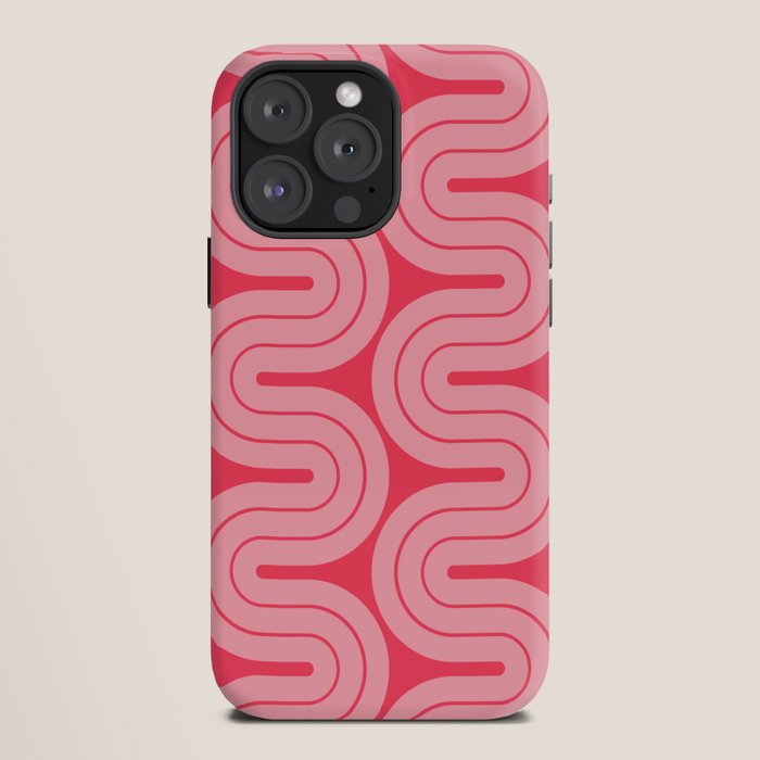 70s Throwback Wavy Stripes Pattern iPhone Case