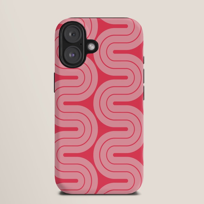 70s Throwback Wavy Stripes Pattern iPhone Case