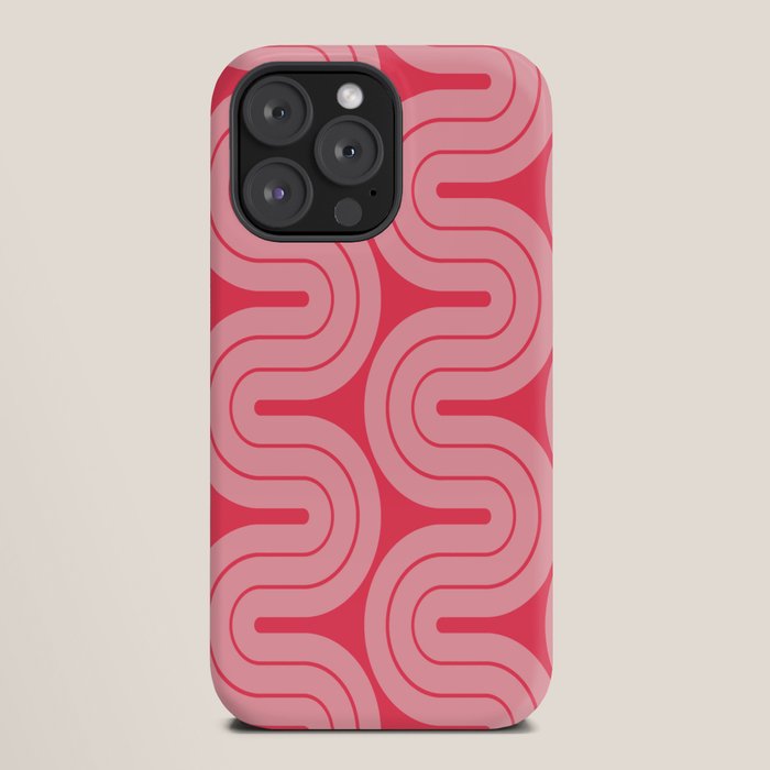 70s Throwback Wavy Stripes Pattern iPhone Case